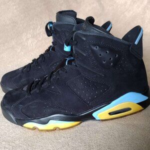 Air Jordan 6 Retro Black Blue Men’s Size 8.5 Sneakers